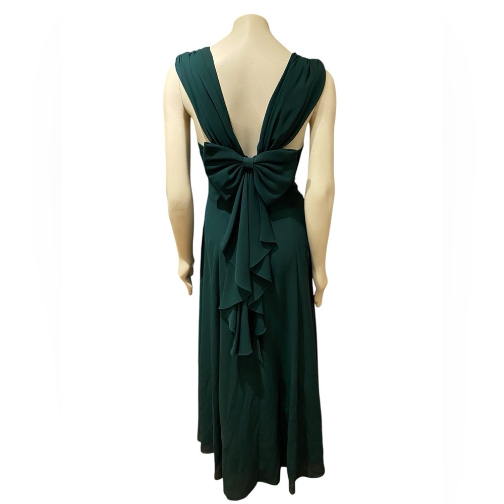 Vintage On On Fashions 90’s Green Gown Rhinestone Accents Size 9 USA - Picture 3 of 8